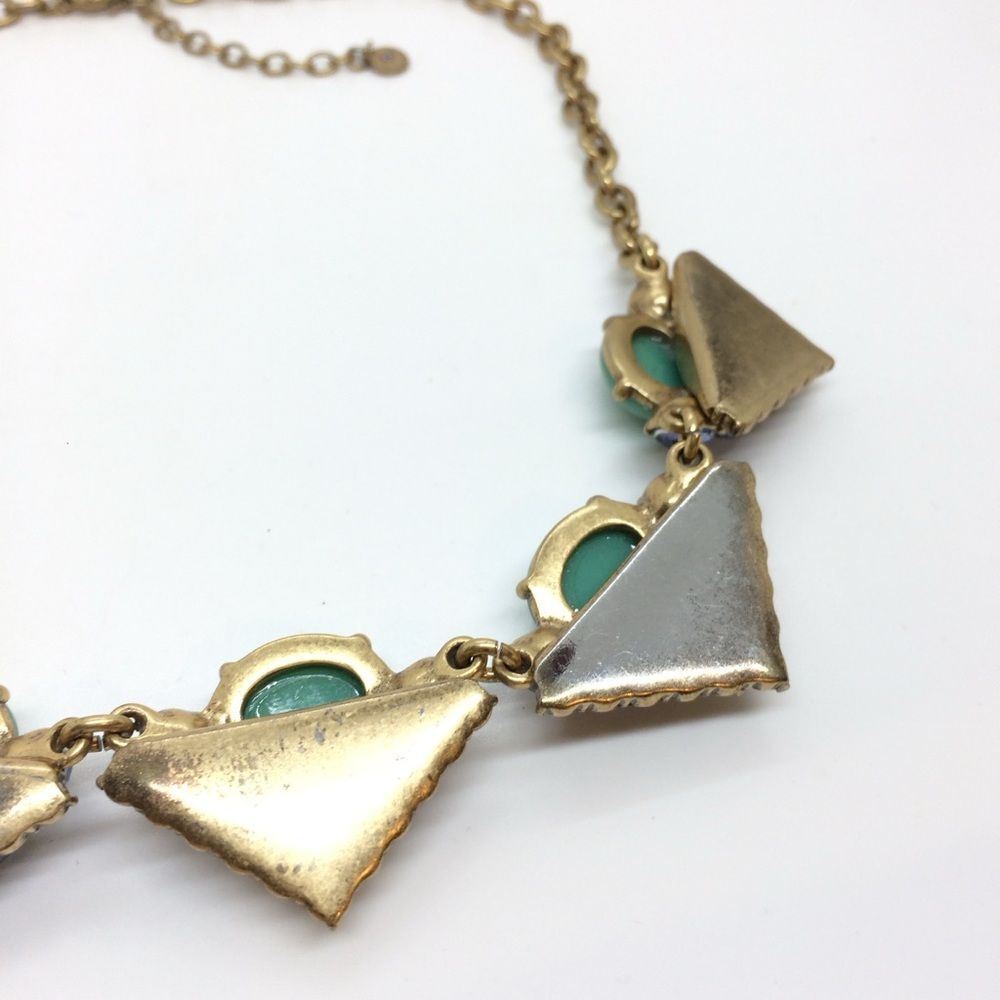 STELLA DOT NECKLACE Turquoise Purple Rhinestone Cabochon Tribal Glam - Picture 7 of 15